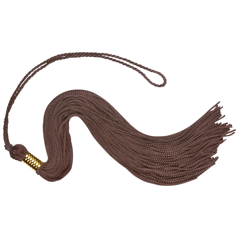 Brown graduation tassel
