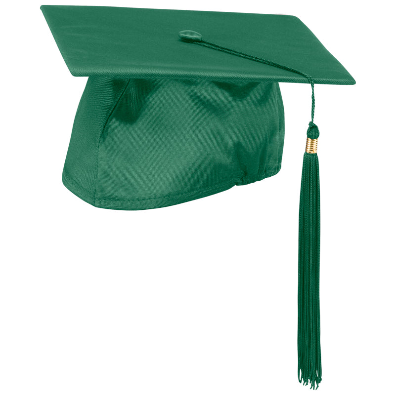 Emerald Green Cap and Tassel Shiny Satin Finish
