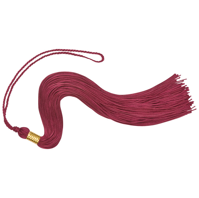 Maroon graduation tassel