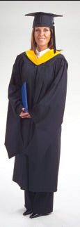 Masters premium graduation gown only