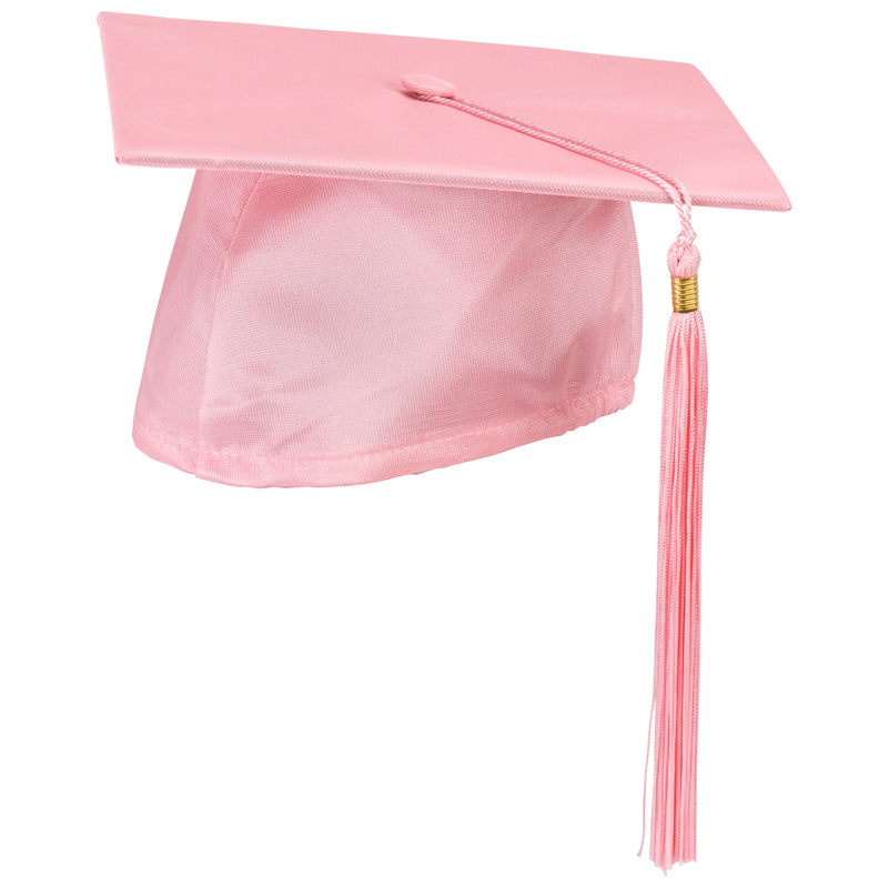 Pink Cap and Tassel Shiny Satin Finish