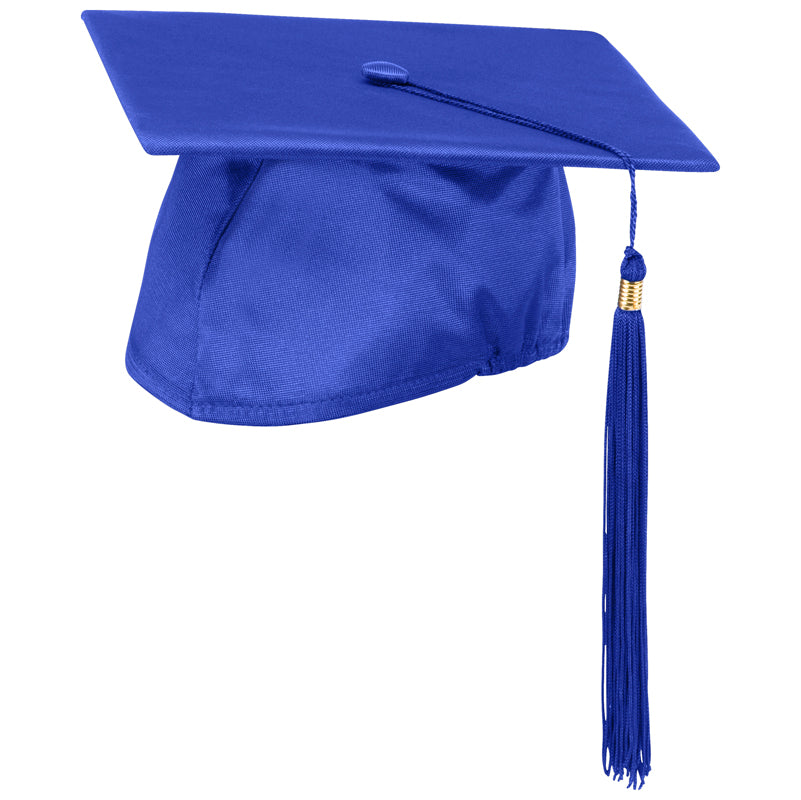 Royal Blue Cap and Tassel Shiny Satin Finish