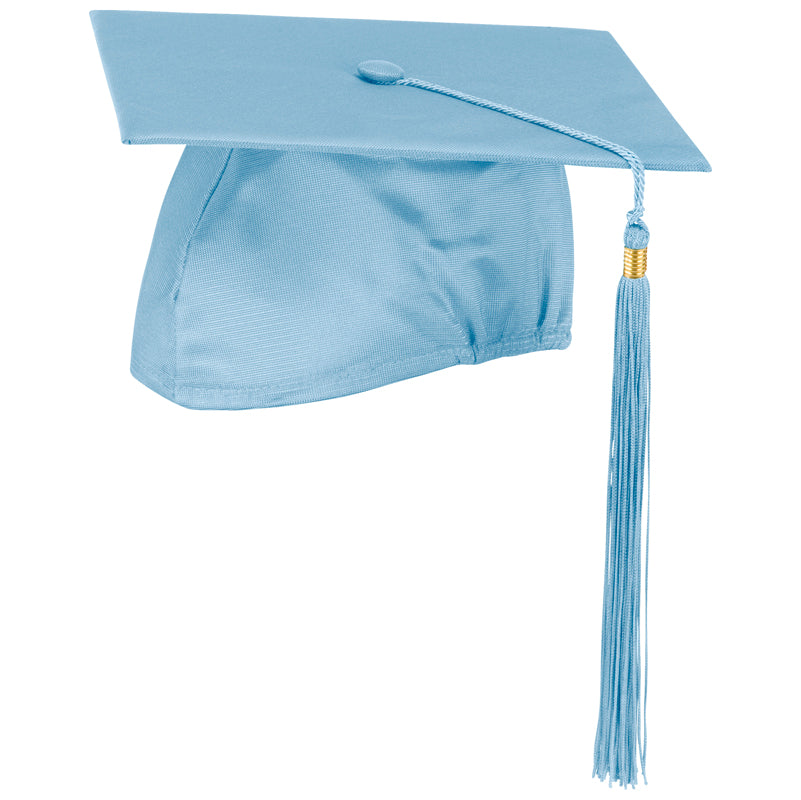 Sky Blue Cap and Tassel Shiny Satin Finish