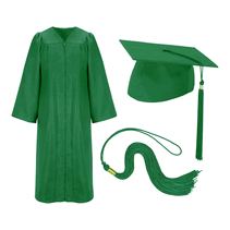Emerald Green Cap, Gown and Tassel Matte Finish